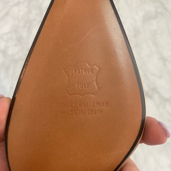 Stuart Weitzman Gold toe w/ Swarovski detail NWT - Picture 6 of 6